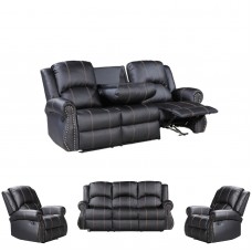 Luxury Cinema Hollywood Bonded Leather Recliner Sofa - Single - Two & Three Seaters